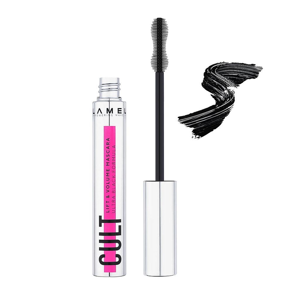 LAMEL Cult Lift & Volume Mascara, Smudge Proof, Flake-Free, 401 Ultra Black - Front View
