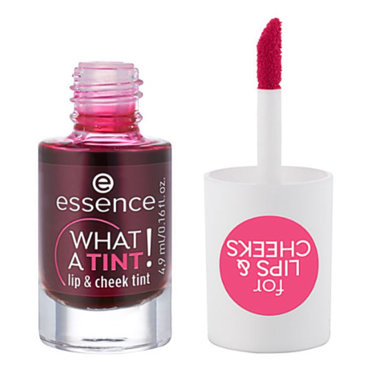 Essence What A Tint! Lip & Cheek Tint, 4.9ml, 01 Kiss From A Rose - Front View