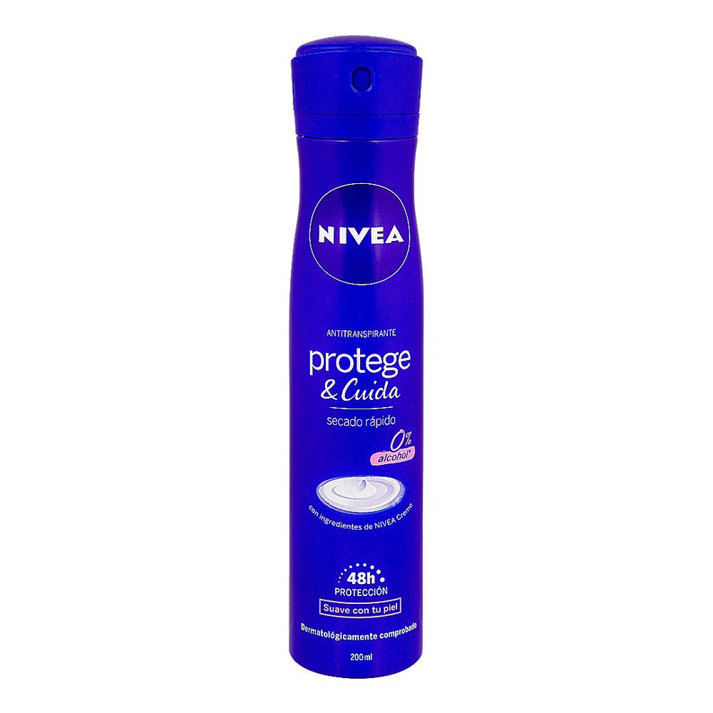 Nivea Protege & Cuida Anti-Transpirant Body Spray, 200ml - Front View