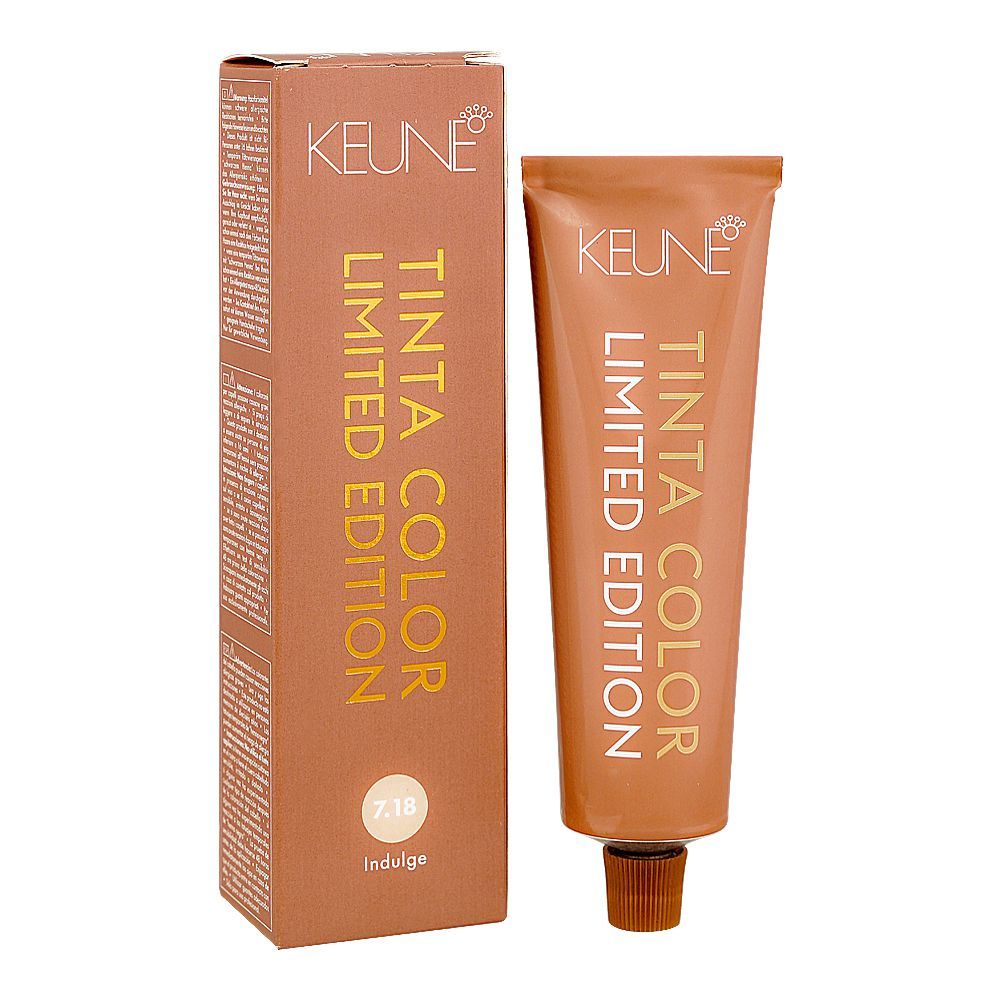 Keune Tinta Color Limited Edition Hair Color, 60ml, 7.18 Medium Metallic Blonde -  Front View