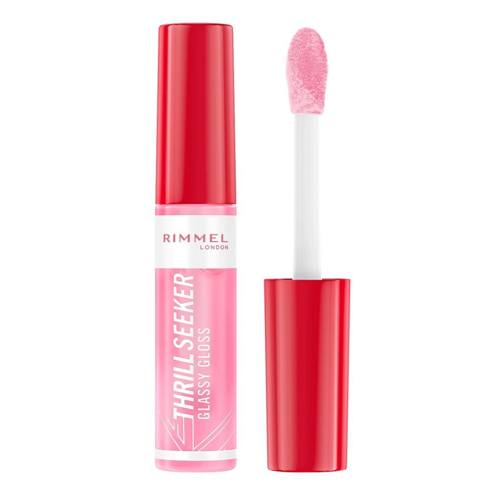Rimmel Thrill Seeker Glassy Lip Gloss, 150 Pinky Candy - Front View