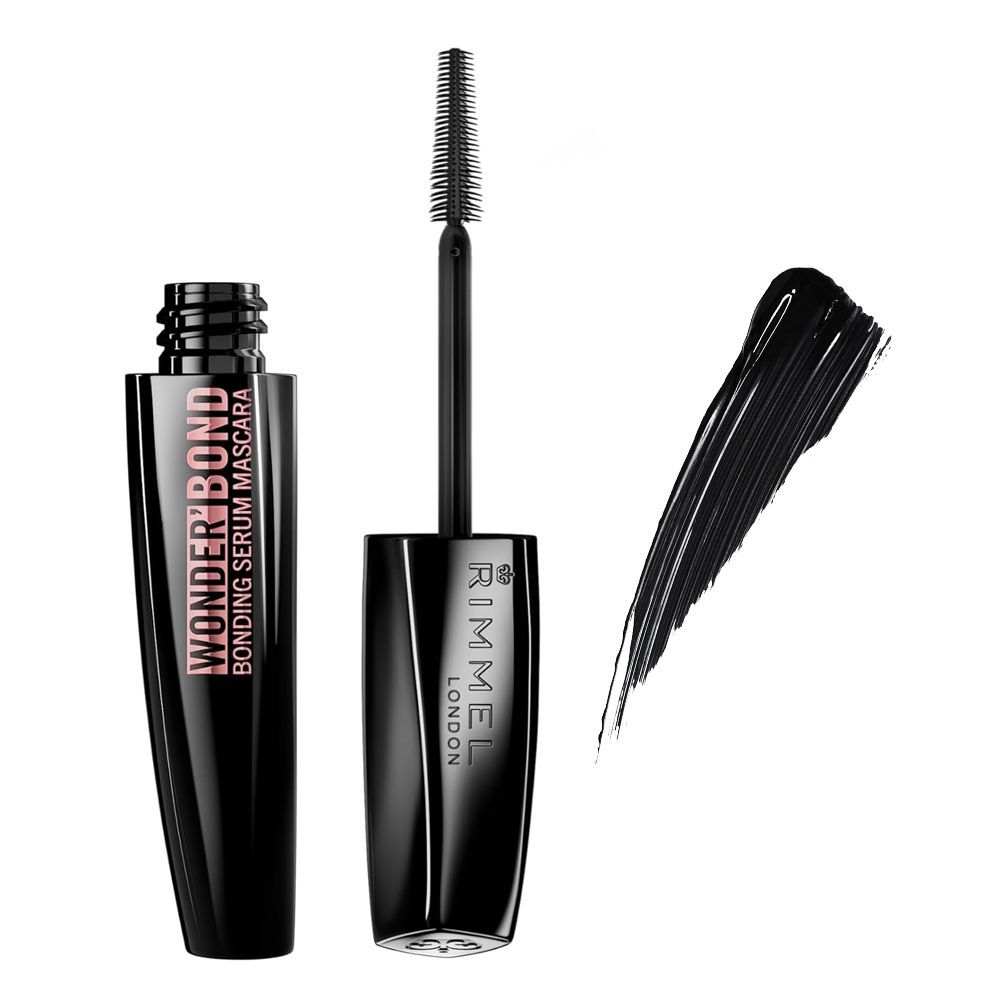 Rimmel Wonder Bond Bonding Serum Mascara, 11ml, 001 Black - Front View