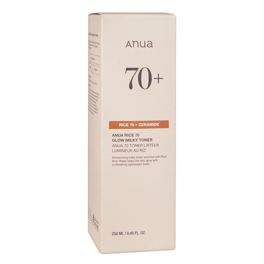 Anua Rice 70+Ceramide Glow Milky Toner, For Glass Skin, 250ml - Front View