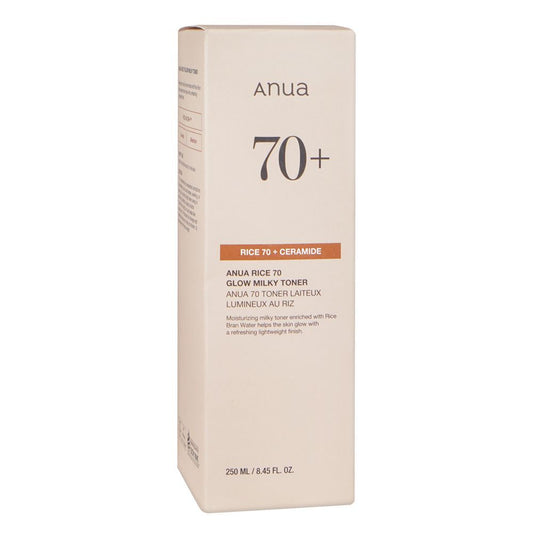 Anua Rice 70+Ceramide Glow Milky Toner, For Glass Skin, 250ml - Front View