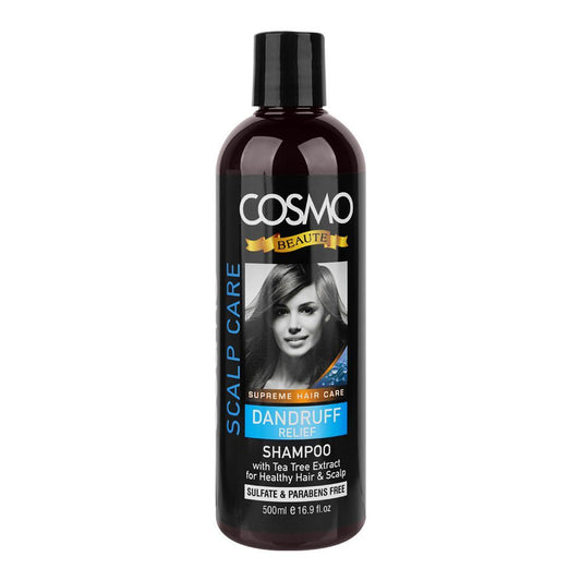 Cosmo Beaute Dandruff Relief Scalp Care Shampoo, Sulphate & Paraben Free, 500ml - Front View