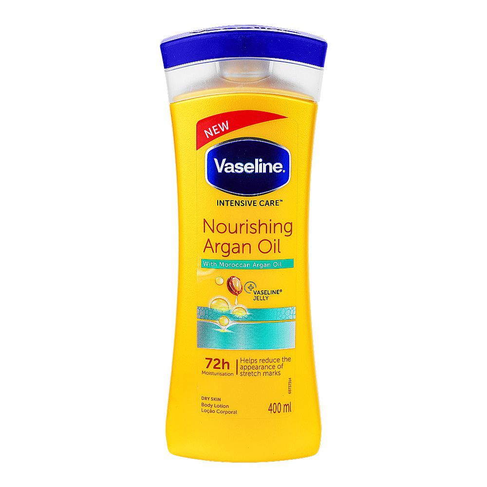 Vaseline Intensive Care Nourishing Argan Oil Body Lotion, For Dry Skin, 400ml -  Front View