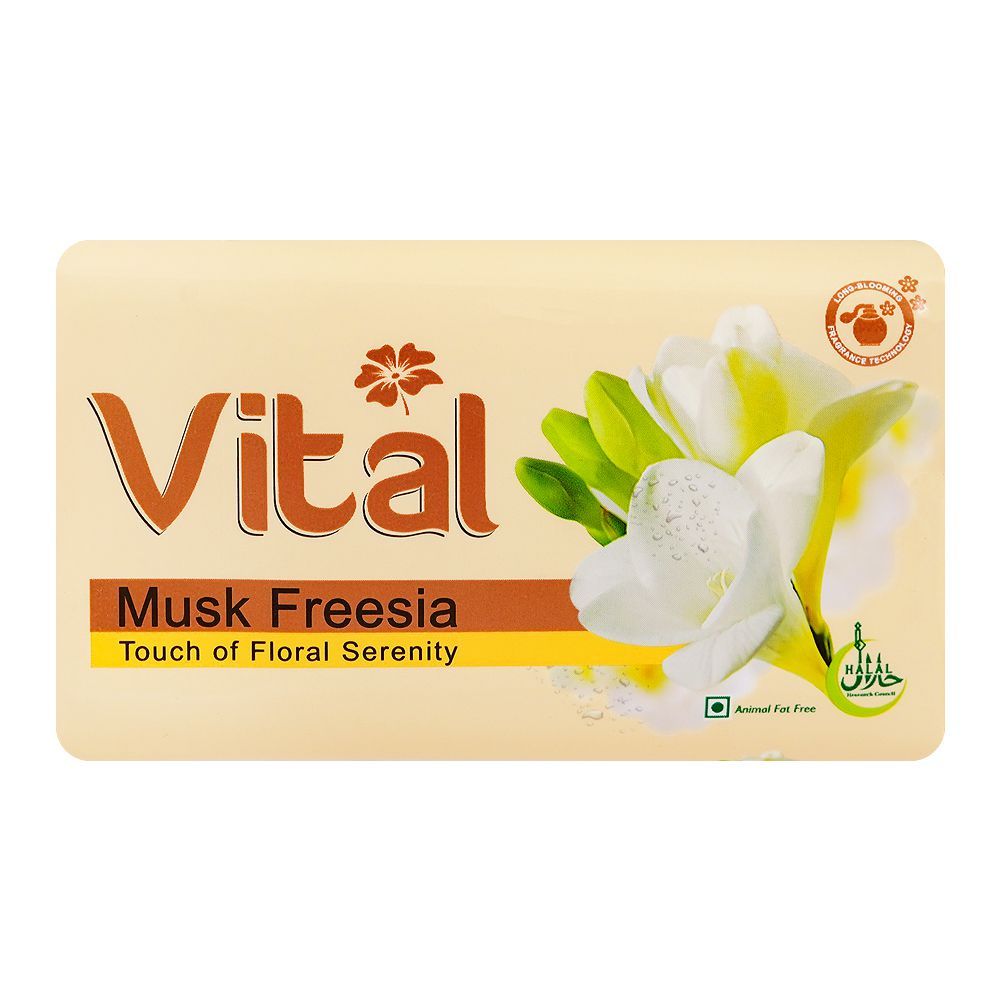 Vital Musk Freesia Soap, 128g - Front View
