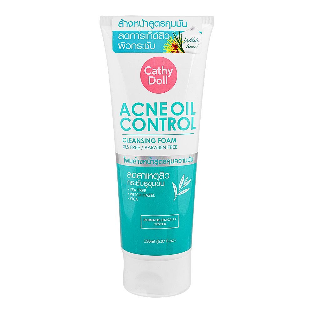 Cathy Doll Acne Oil Control Cleansing Foam, SLS & Paraben Free, 150ml - Front View