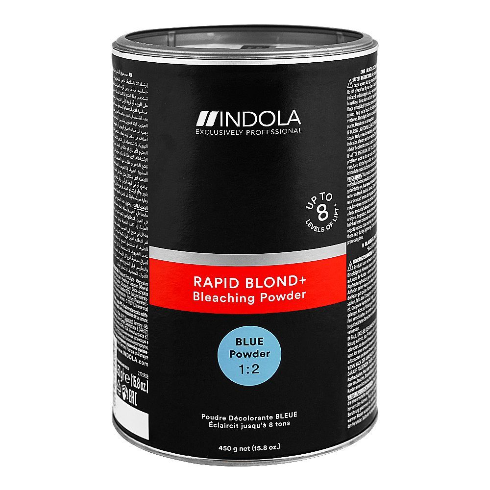 Indola Rapid Blond + Bleaching Powder, Blue, 450g -  Front View