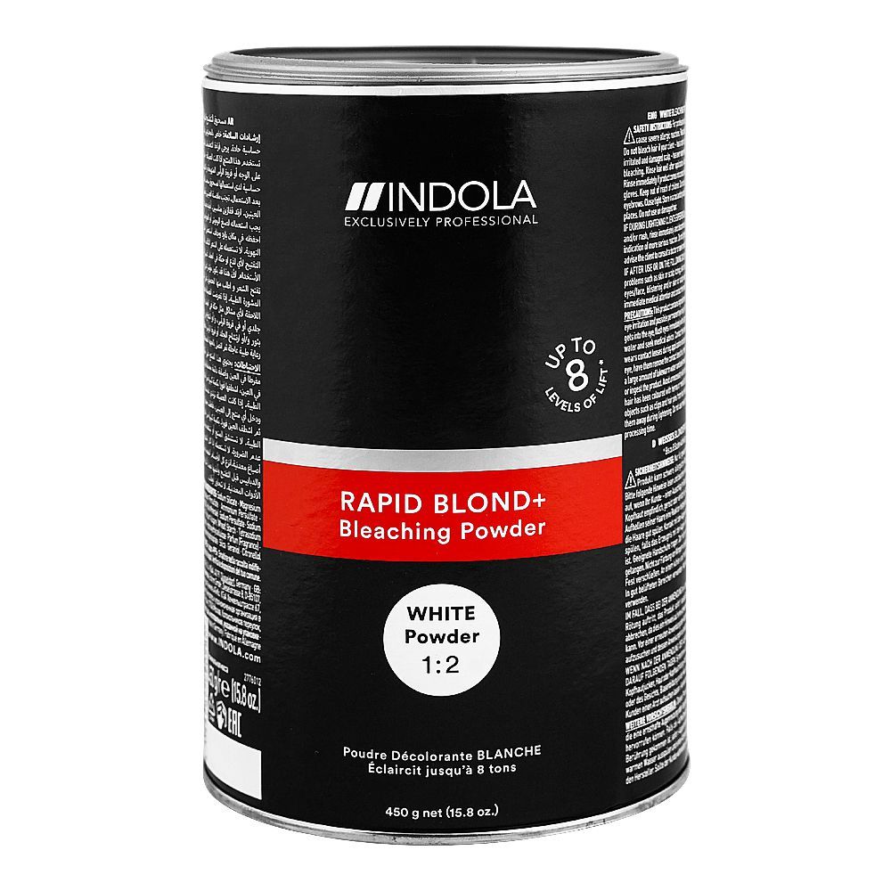 Indola Rapid Blond + Bleaching Powder, White, 450g -  Front View