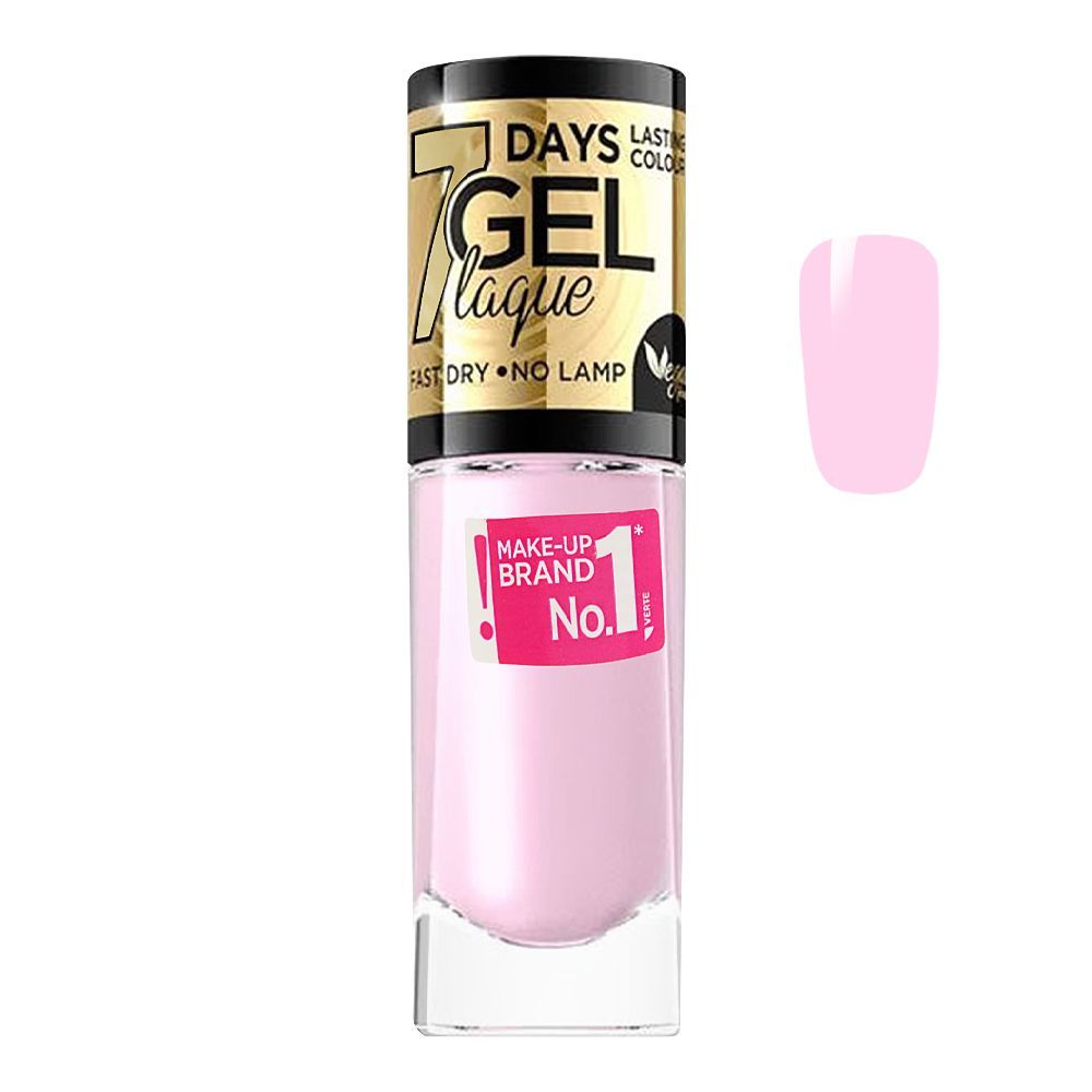 Eveline 7 Days Gel Laque Nail Polish, Long Lasting, 8ml, No. 40 - Front View