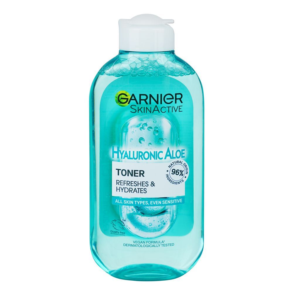 Garnier Skin Active Hyaluronic Aloe Toner, For All Skin Types, 200ml - Front View