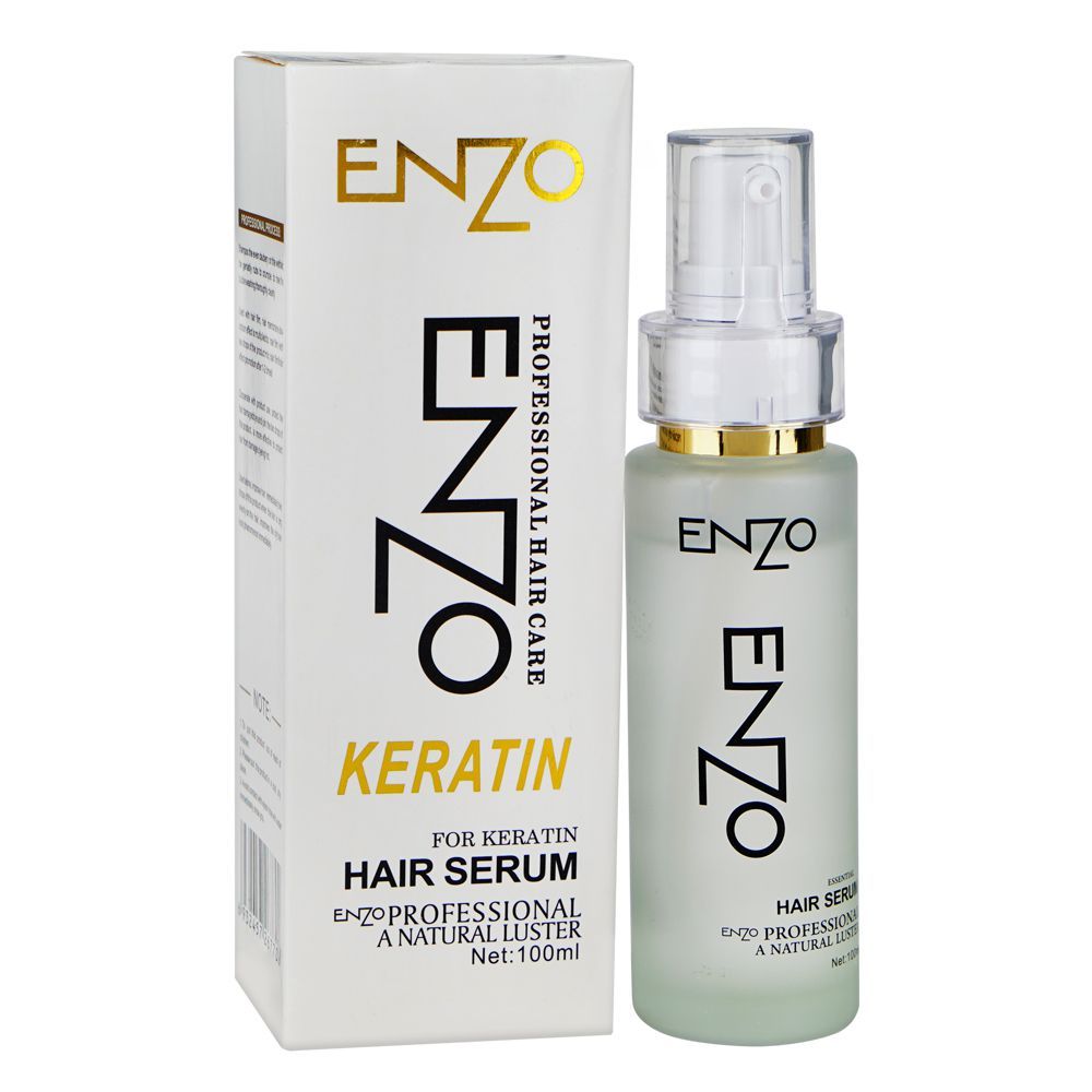 Enzo Keratin Hair Serum, For Frizzy Softness, 100ml - Front View