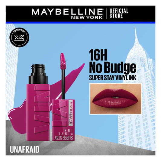 Maybelline New York Superstay Vinyl Ink Longwear No-Budge Liquid Lipstick, 170 Unafraid - Front View