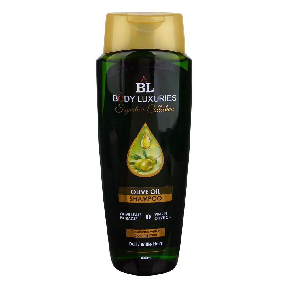 Body Luxuries Signature Collection Olive Shampoo, For Dull & Brittle Hair, 400ml - Front View