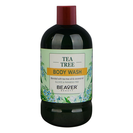 Beaver Tea Tree Oil and Coconut Oil Body Wash, 600ml - Front View