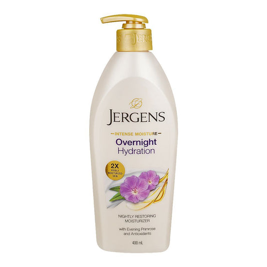 Jergens Intense Moisture Overnight Repair Hydration Body Lotion, 400ml -  Front View