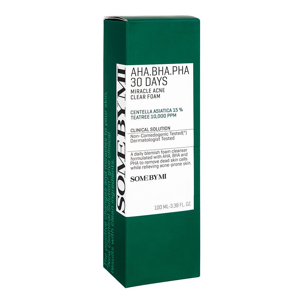 Some By MI AHA.BHA.PHA 30 Days Miracle Acne Clear Foam, 100ml - Front View