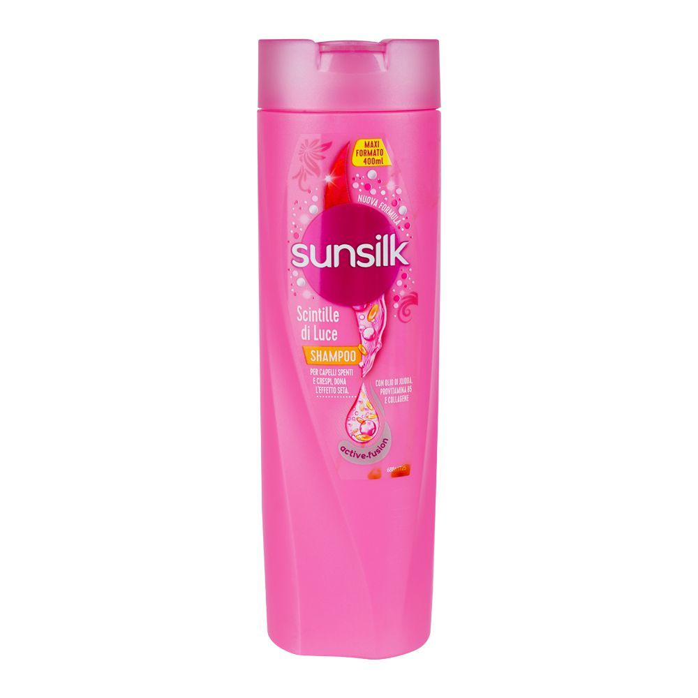Sunsilk Sparks Of Light Shampoo with Jojoba & Provitamin B5, For All Hair Types, 400ml - Front View