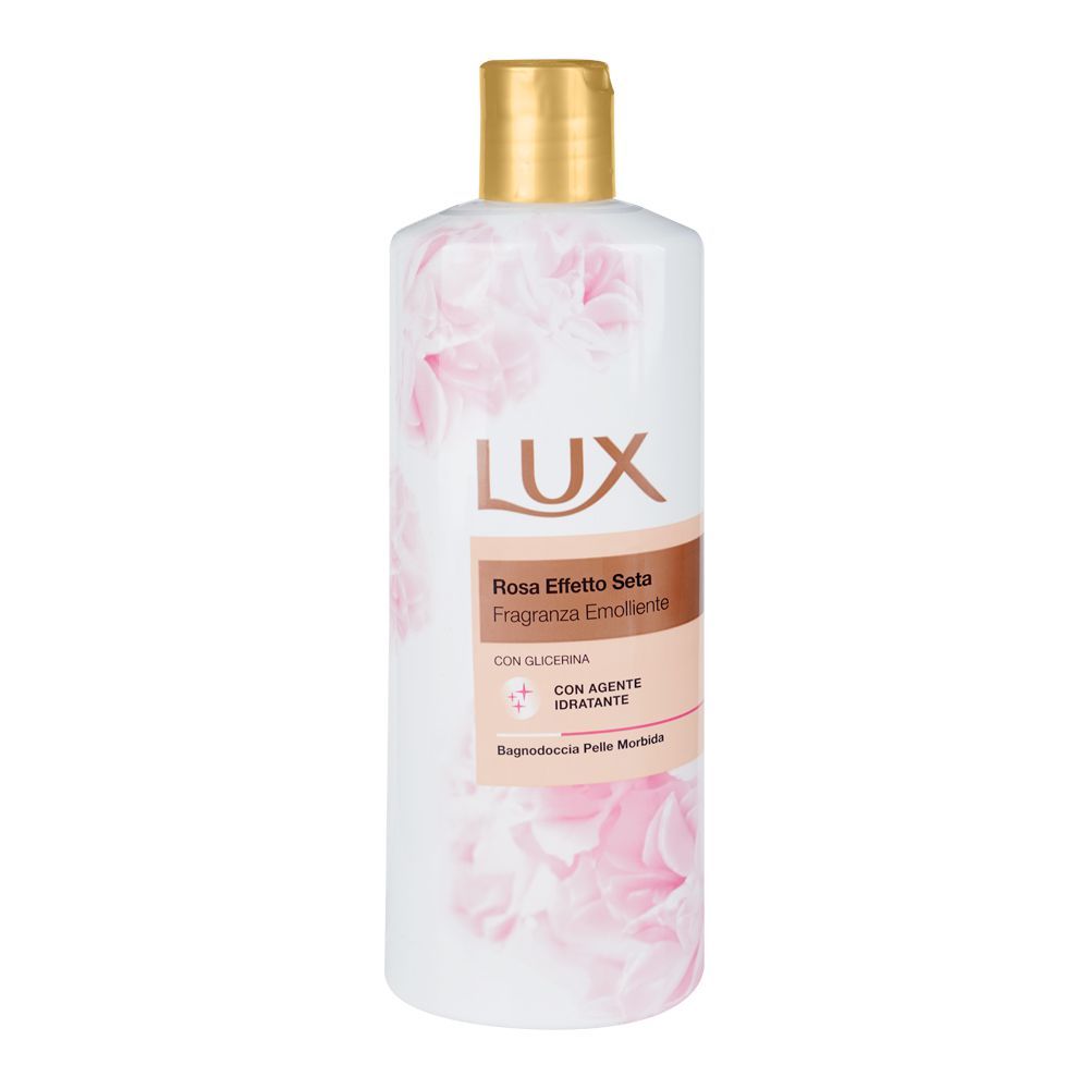 Lux Silk Effect Pink Emollient Fragrance Shower Gel, 500ml - Front View
