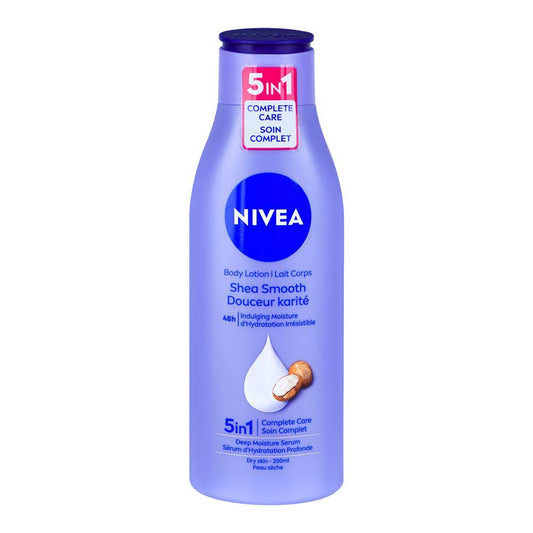 Nivea 5in1 Complete Care Shea Smooth Deep Moisture Serum Body Lotion, 250ml -  Front View