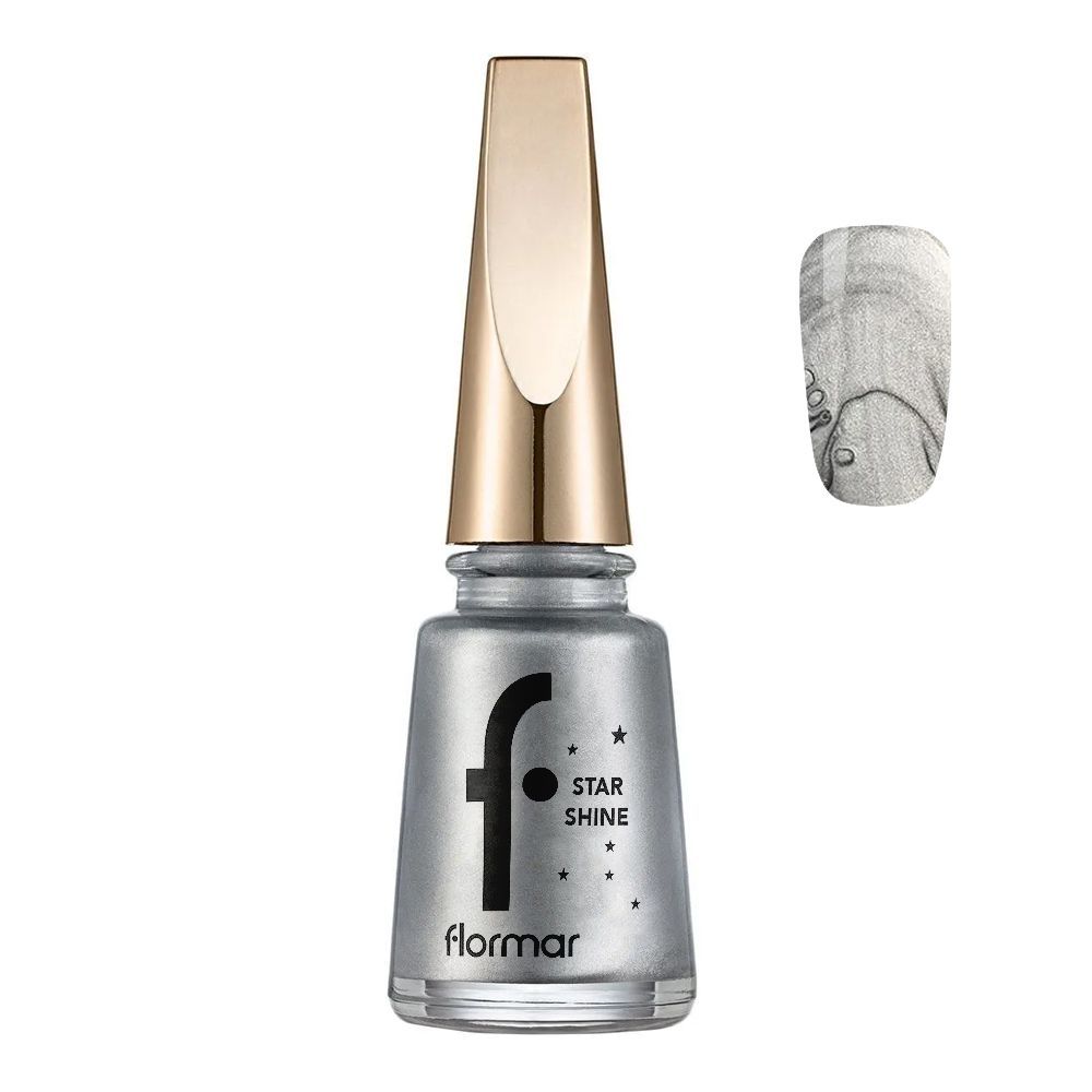 Flormar Star Shine Enamel, Nail Polish, 11ml, ST01 Mirror On The Wall - Front View