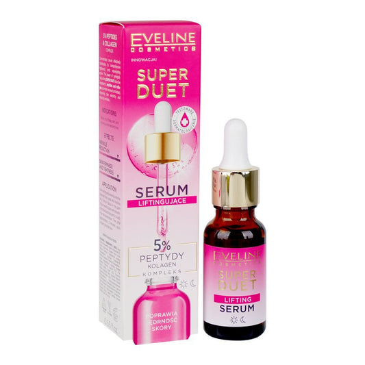Eveline Super Duet 5% Peptides & Collagen Complex Lifting Serum, 18ml - Front View