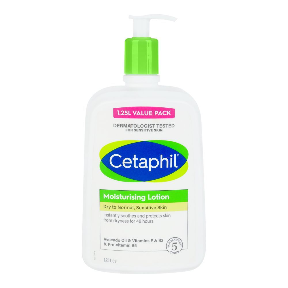 Cetaphil Moisturizing Lotion, Face & Body Moisturizer, For Dry To Normal, Sensitive Skin, 1250ml -  Front View