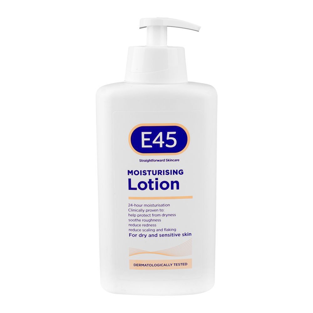 E45 Moisturizing Lotion, For Dry & Sensitive Skin, 500ml -  Front View