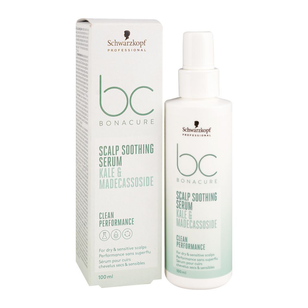 Schwarzkopf Bonacure Scalp Soothing Hair Serum with Kale & Madecassoside, 100ml - Front View