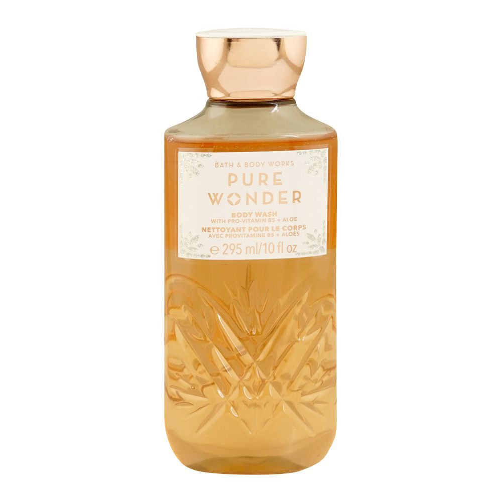 Bath & Body Works Pure Wonder Body Wash with Pro-Vitamin B5 & Aloe Vera, 295ml - Front View