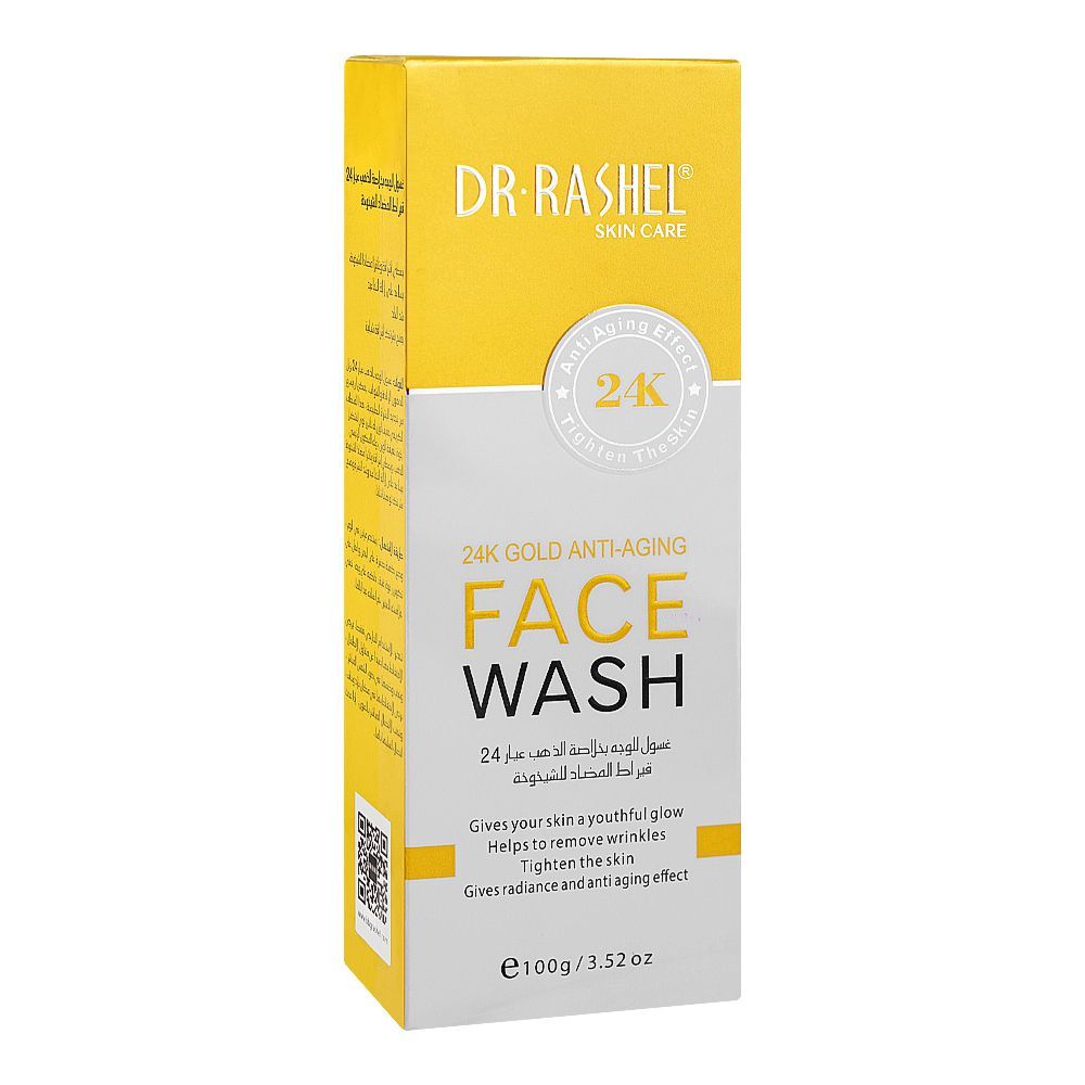 Dr. Rashel 24K Gold Anti-Aging Face Wash, For All Skin Types, 100g - Front View