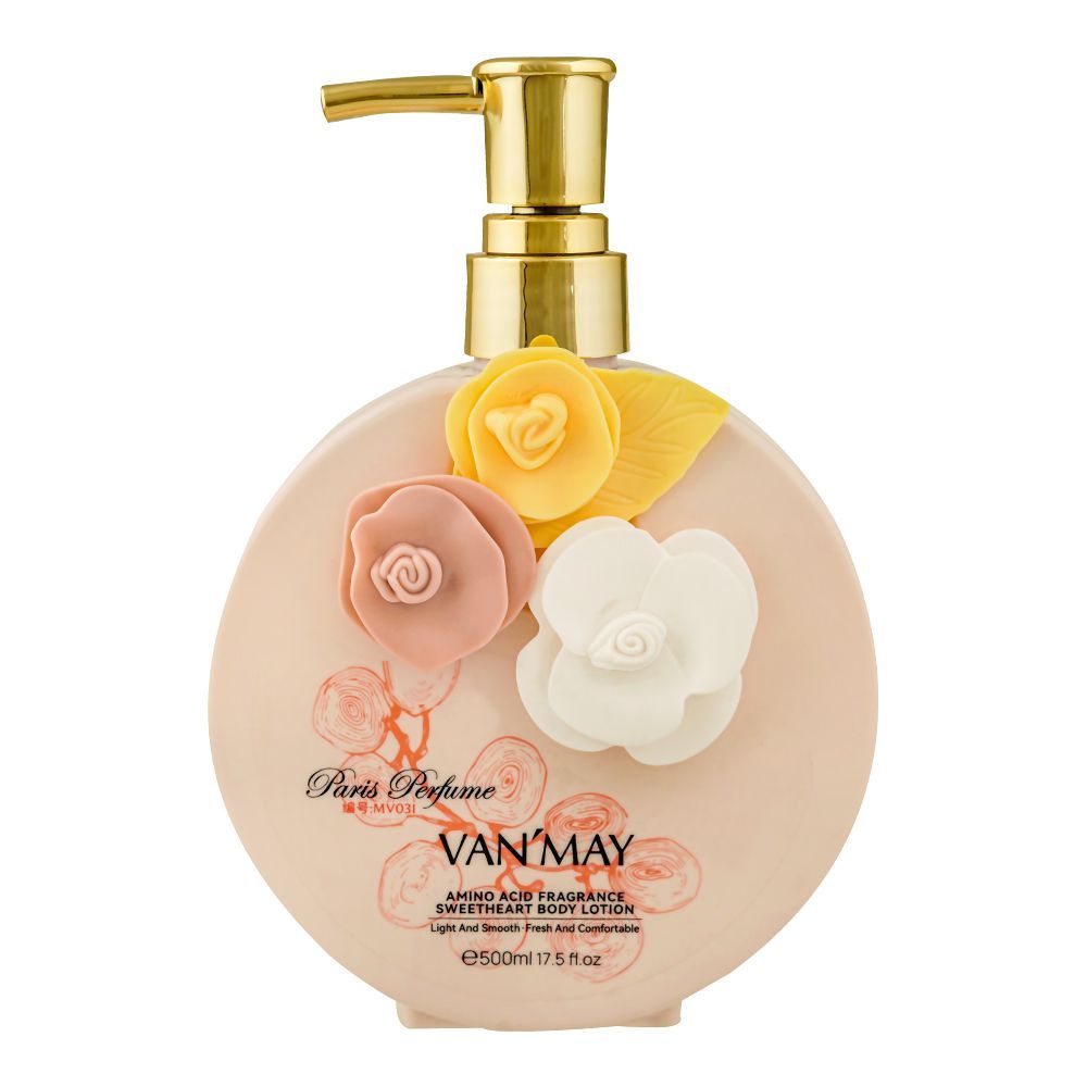 Van'May Paris Perfume Amino Acid Fragrance Sweet Heart Body Lotion, 500ml -  Front View