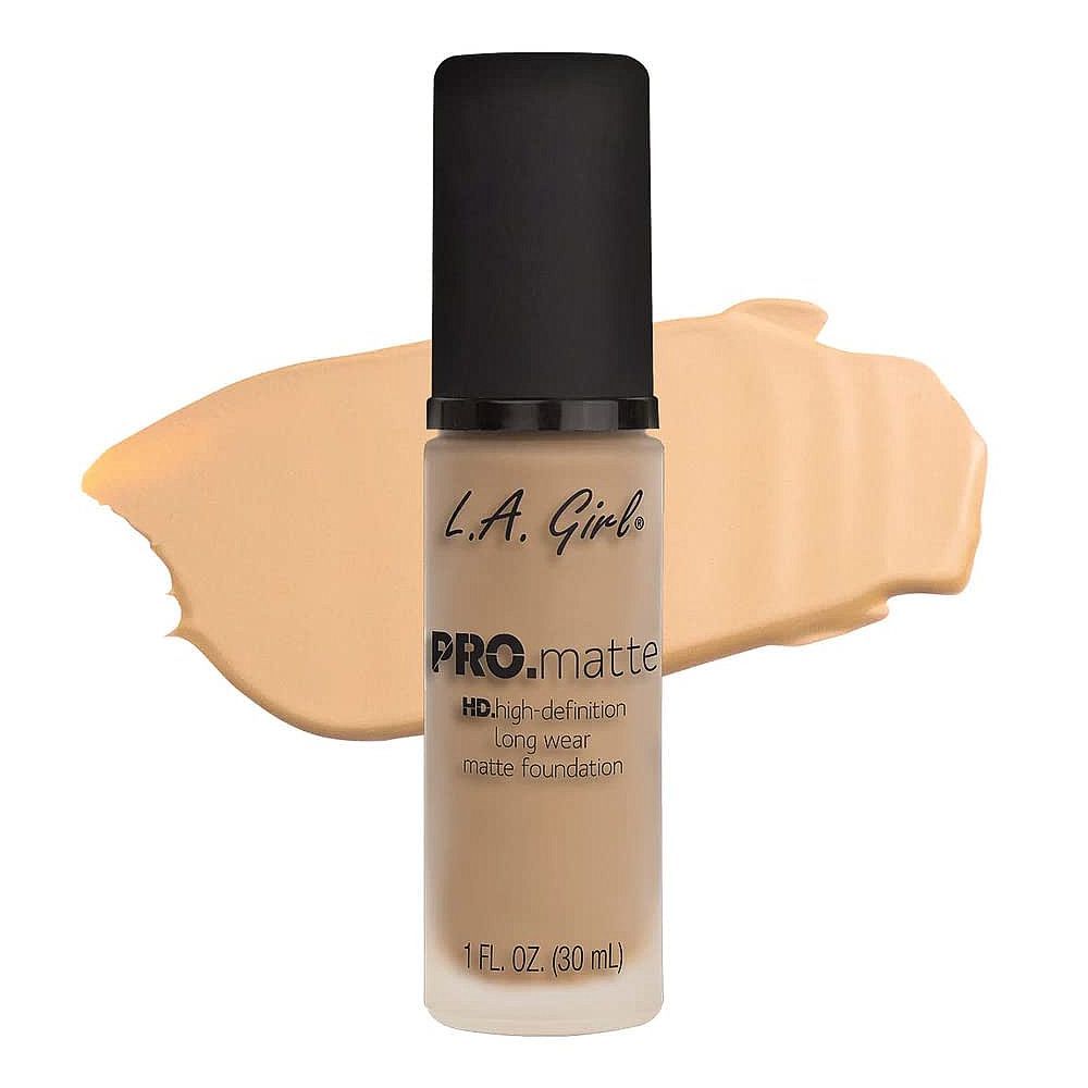 L.A. Girl Pro Matte HD Long Wear Matte Liquid Foundation, 30ml,  GLM672 Bisque - Front View
