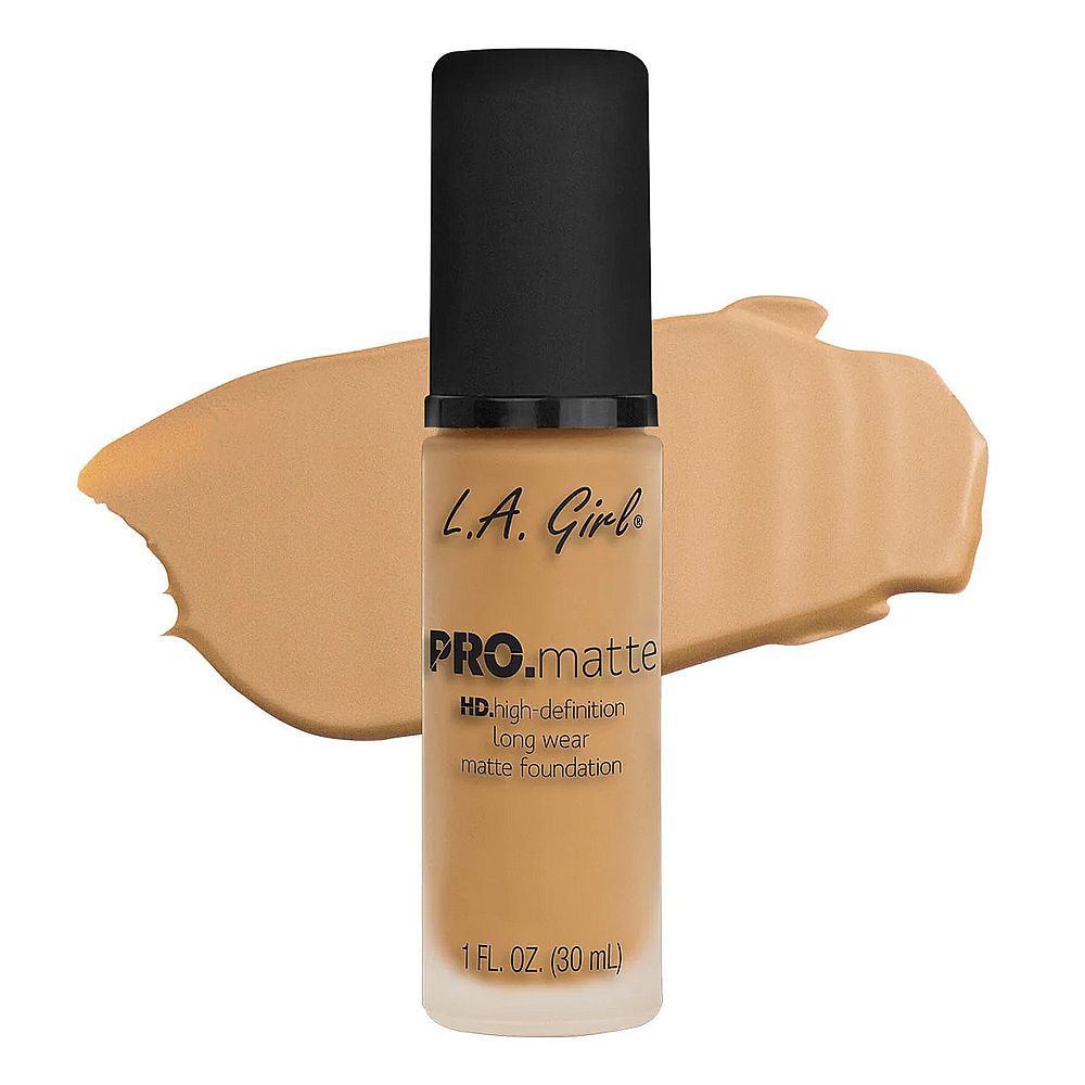 L.A. Girl Pro Matte HD Long Wear Matte Liquid Foundation, 30ml,  GLM674 Natural - Front View
