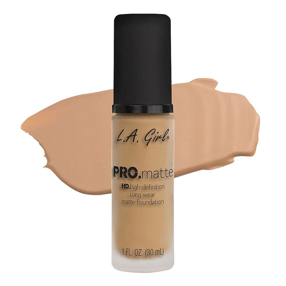 L.A. Girl Pro Matte HD Long Wear Matte Liquid Foundation, 30ml,  GLM717 Soft Beige - Front View