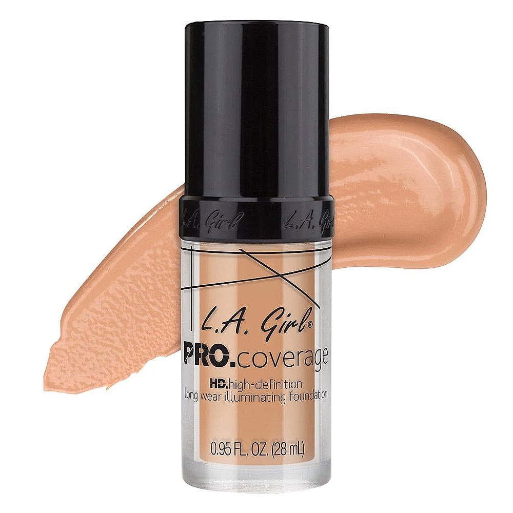 L.A. Girl Pro Coverage HD Long Wear Illuminating Liquid Foundation, 28ml,  GLM643 Porcelain - Front View