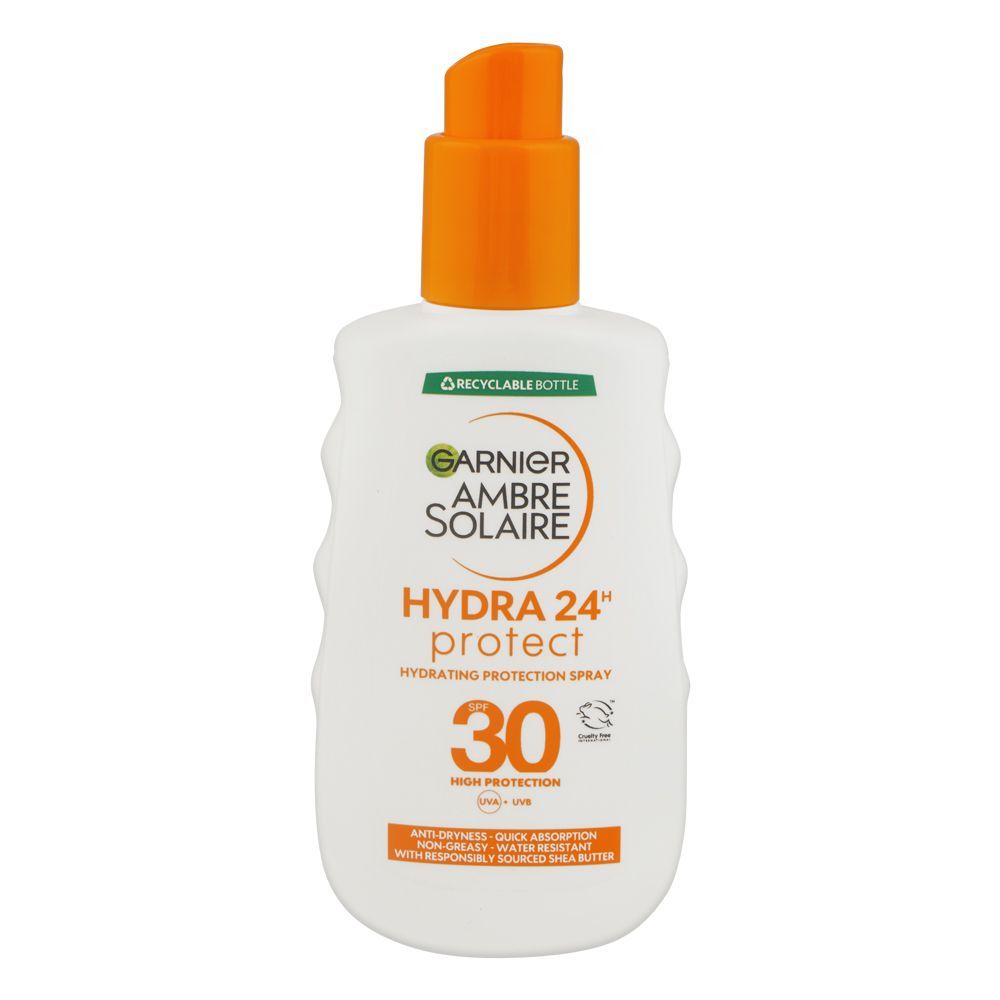 Garnier Ambre Solaire Ultra-Hydrating Sun Cream Spray SPF30, 200ml - Front View