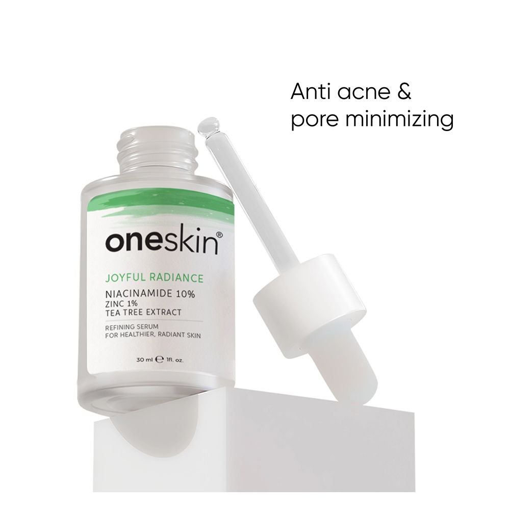 Oneskin Joyful Radiance Serum with Niacinamide 10%, Zinc 1% & Tea Tree, 30ml - Front View