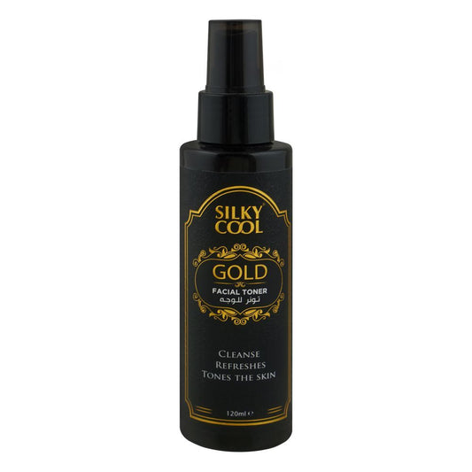 Silky Cool Gold Facial Toner with Salicylic Acid, For Pores & Acne, 120ml - Front View