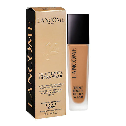 Lancome Teint Idole Ultra Wear Liquid Foundation, Transfer-Free, SPF35, 30ml, 420W 051 Chataigne - Front View