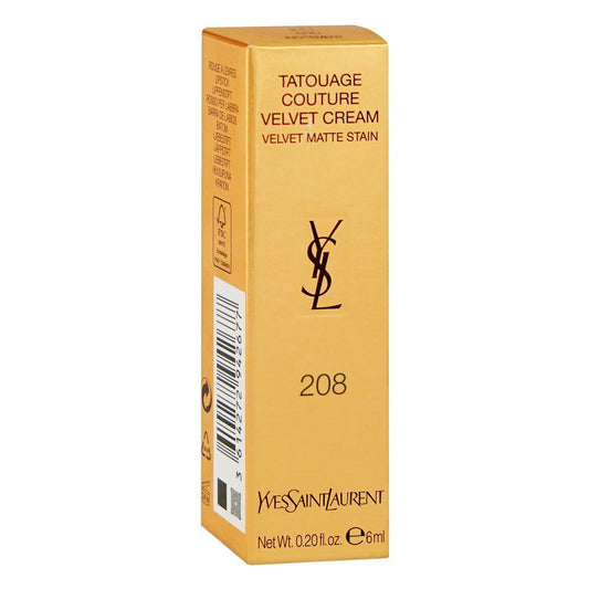 Yves Saint Laurent Tatouage Couture Velvet Cream Matte Liquid Lipstick, 6ml, 208 Rouge Faction - Front View