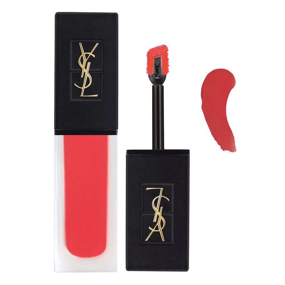 Yves Saint Laurent Tatouage Couture Velvet Cream Matte Liquid Lipstick, 6ml, 202 Coral Symbol - Front View