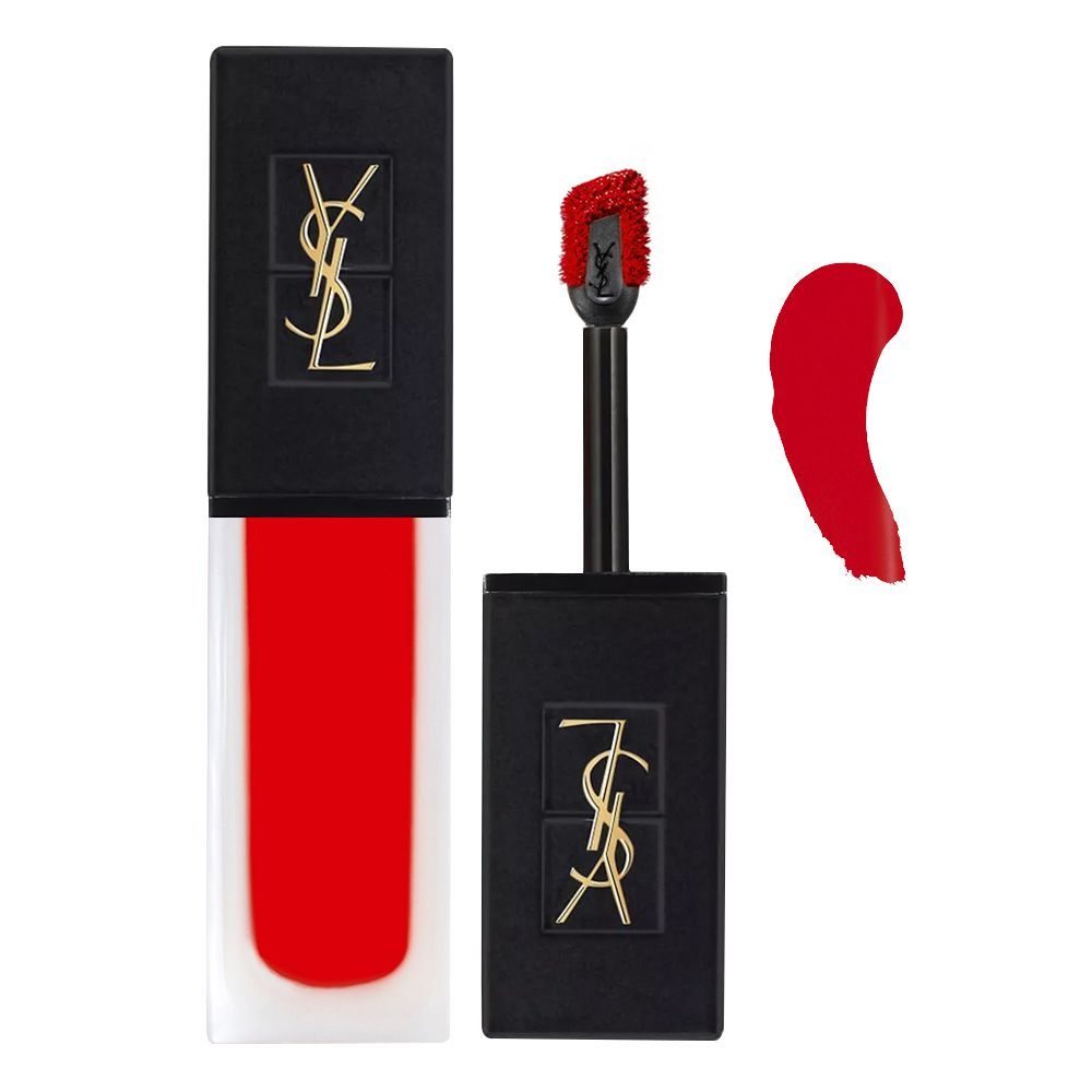 Yves Saint Laurent Tatouage Couture Velvet Cream Matte Liquid Lipstick, 6ml, 201 Rouge Tatouage - Front View
