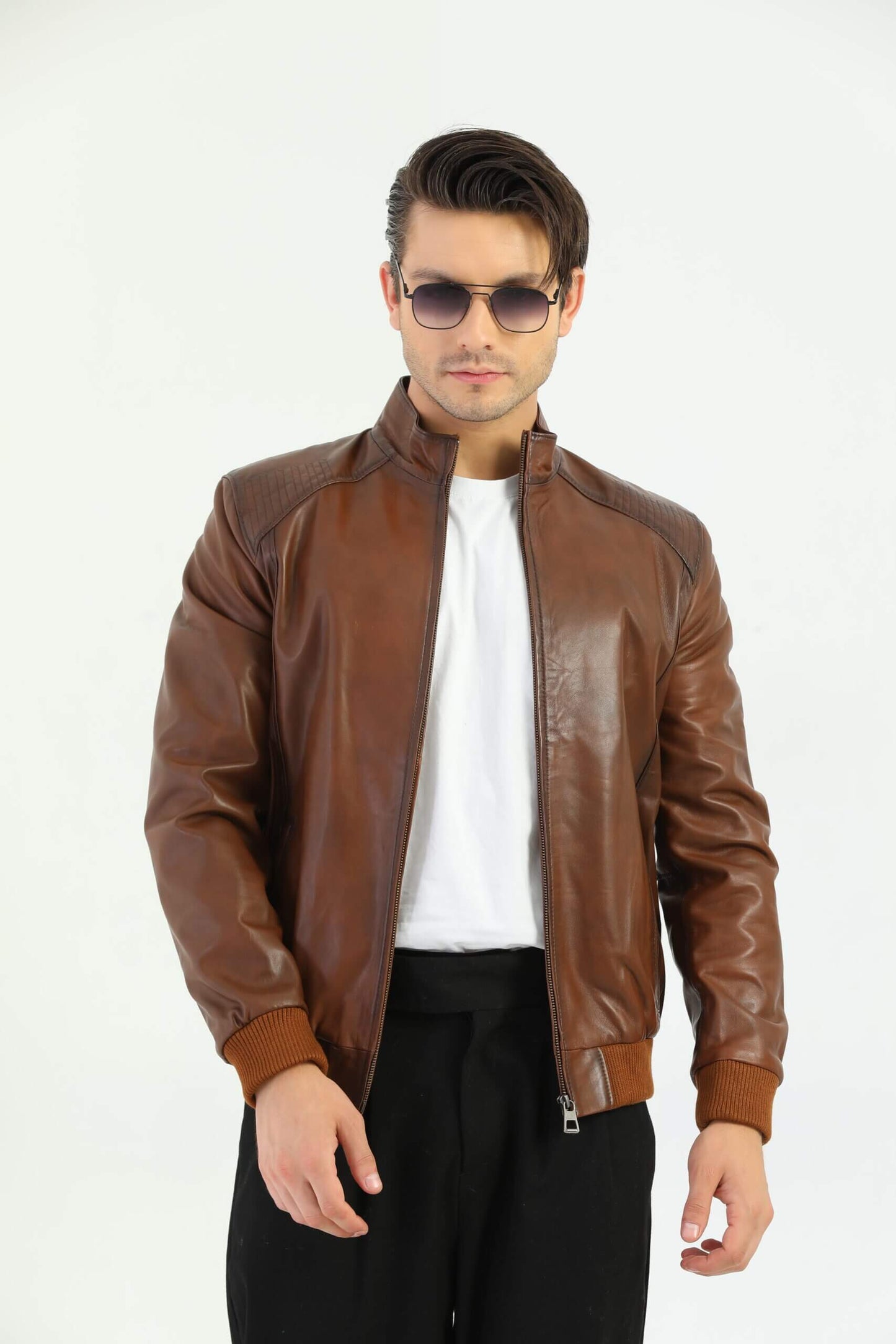 Dublin Men's Brown Genuine Leather Jacket