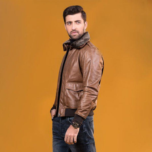 Ace Aviator Genuine Men's Leather Jacket