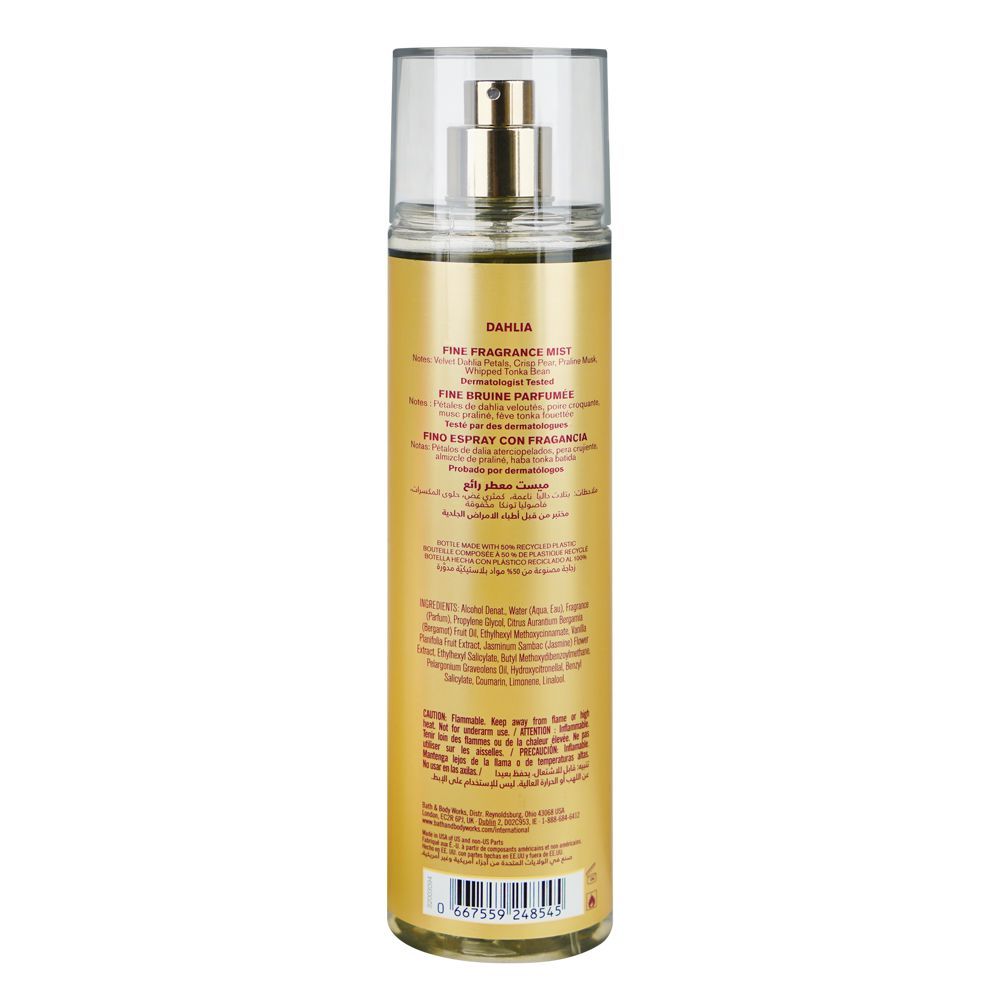 Bath & Body Works Dahlia Fine Fragrance Mist, For Women, 236ml