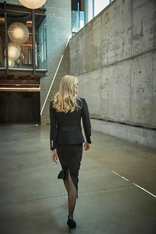 Ace Black Blazer with Silver Embroidery