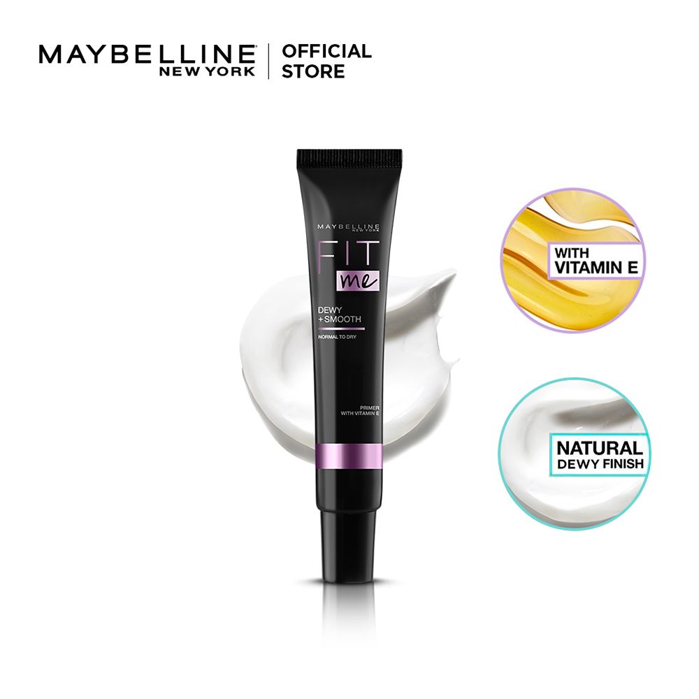 Maybelline New York Fit Me Dewy + Smooth Primer With Clay, Normal To Dry Skin - Front View