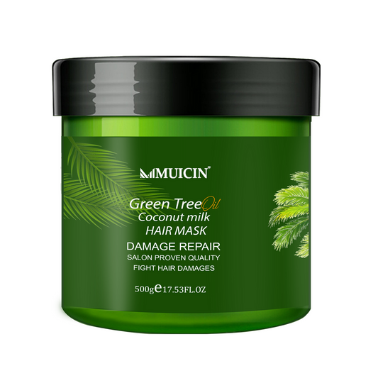 MUICIN - Green Tea & Coconut Milk Hair Keratin Protein Mask - 500g - Front View